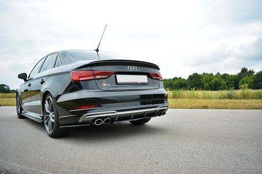 Diffusor Heckansatz passend für Audi S3 8V FL Hatchback / Sportback / Limousine schwarz Hochglanz