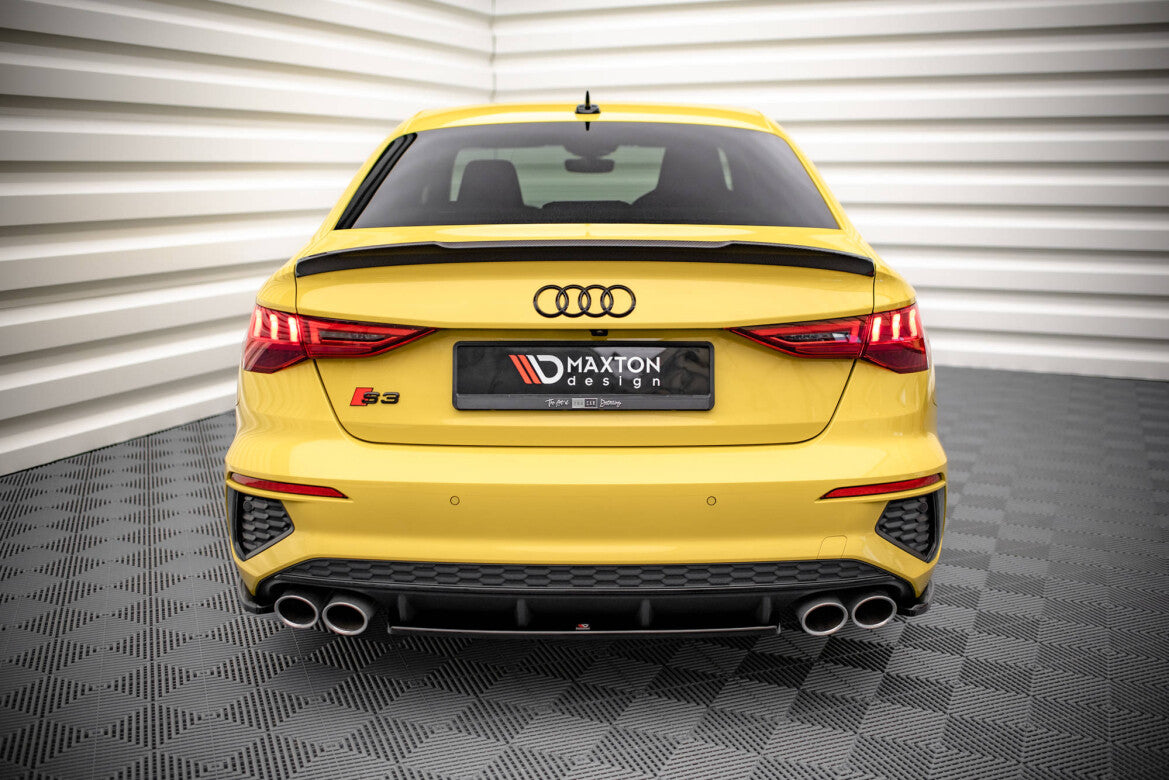 Diffusor Heckansatz passend für Audi S3 Limousine 8Y schwarz Hochglanz