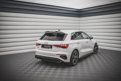 Diffusor Heckansatz passend für Audi S3 Sportback 8Y schwarz Hochglanz