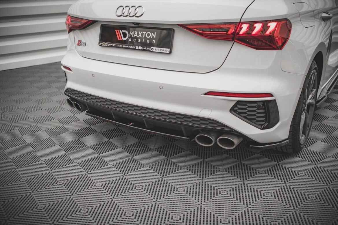 Diffusor Heckansatz passend für Audi S3 Sportback 8Y schwarz Hochglanz