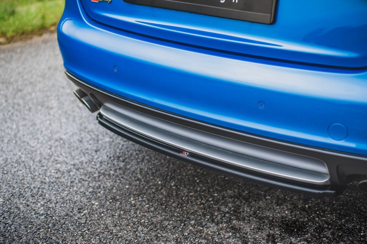 Diffusor Heckansatz passend für Audi S4 / A4 S-Line B8 Limousine schwarz Hochglanz