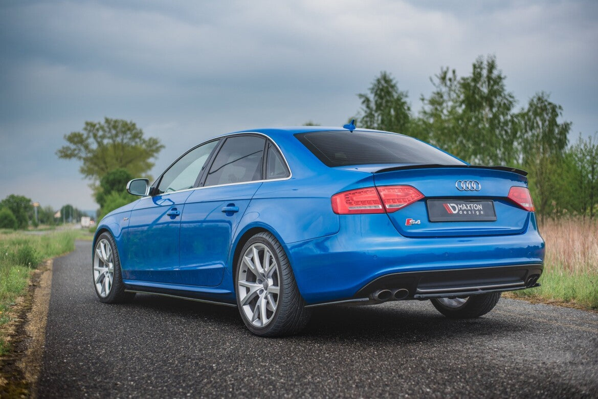 Diffusor Heckansatz passend für Audi S4 / A4 S-Line B8 Limousine schwarz Hochglanz