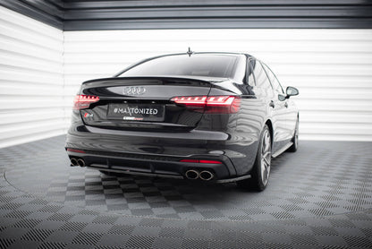 Diffusor Heckansatz passend für Audi S4 B9 FL schwarz Hochglanz