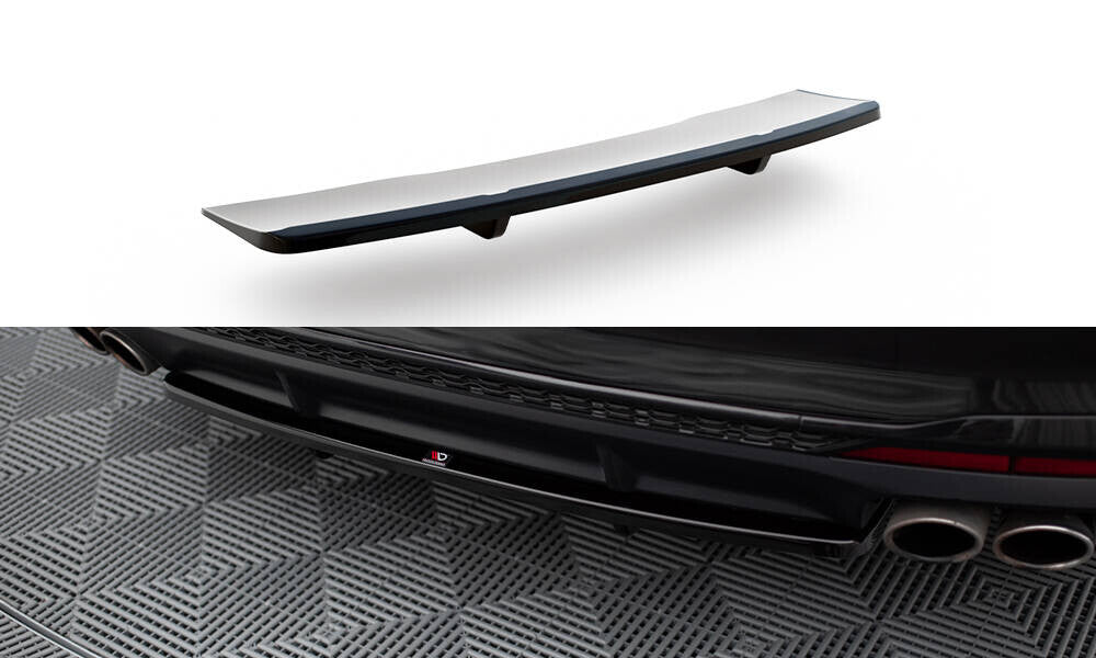 Diffusor Heckansatz passend für Audi S4 B9 FL schwarz Hochglanz