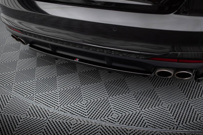 Diffusor Heckansatz passend für Audi S4 B9 FL schwarz Hochglanz