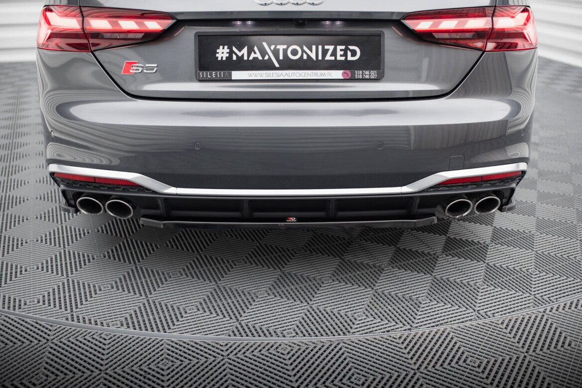 Diffusor Heckansatz passend für Audi S5 Sportback / Coupe F5 FL schwarz Hochglanz