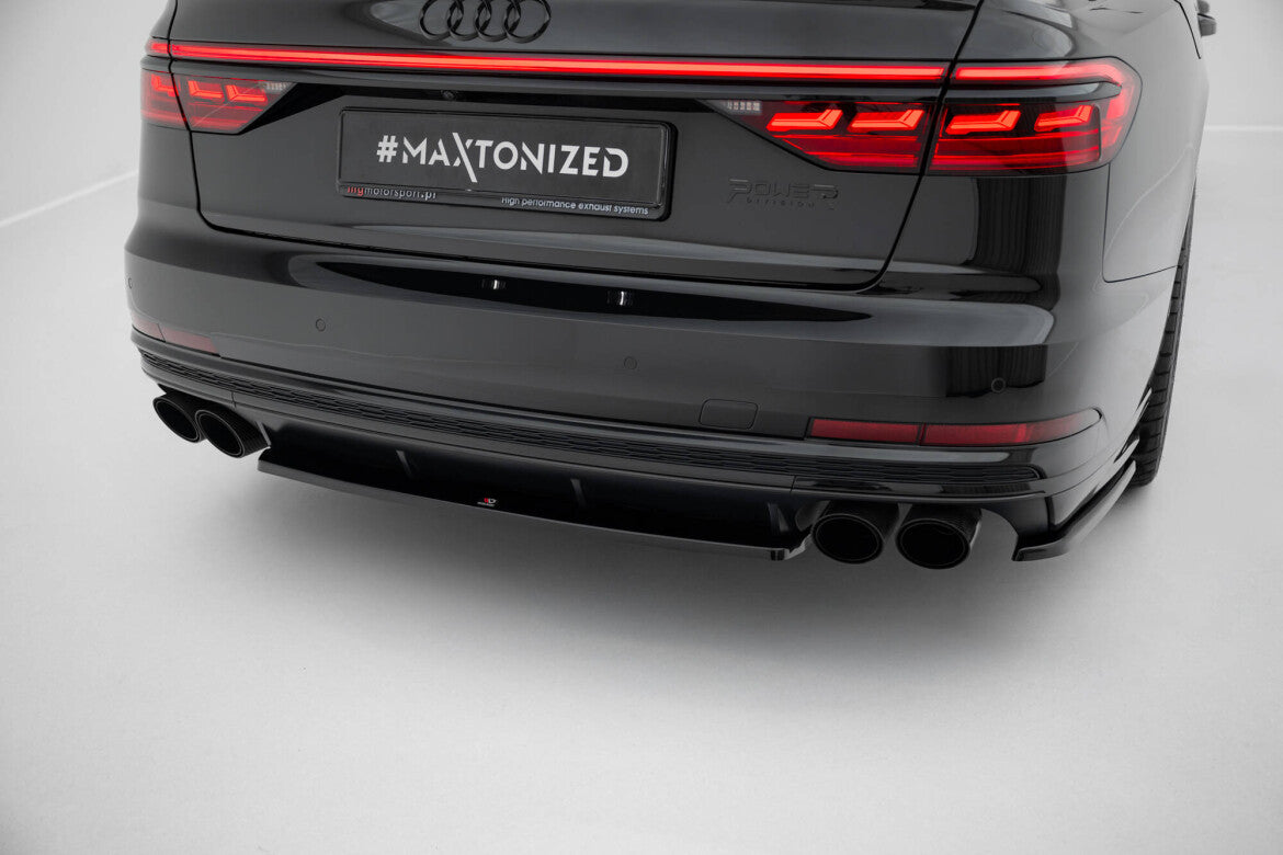 Diffusor Heckansatz passend für Audi S8 D5 schwarz Hochglanz