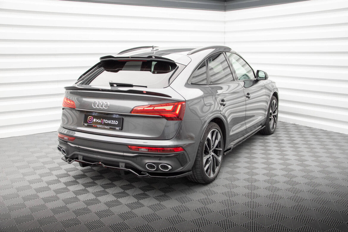 Diffusor Heckansatz passend für Audi SQ5 / Q5 S-Line Sportback Mk2 FL schwarz Hochglanz