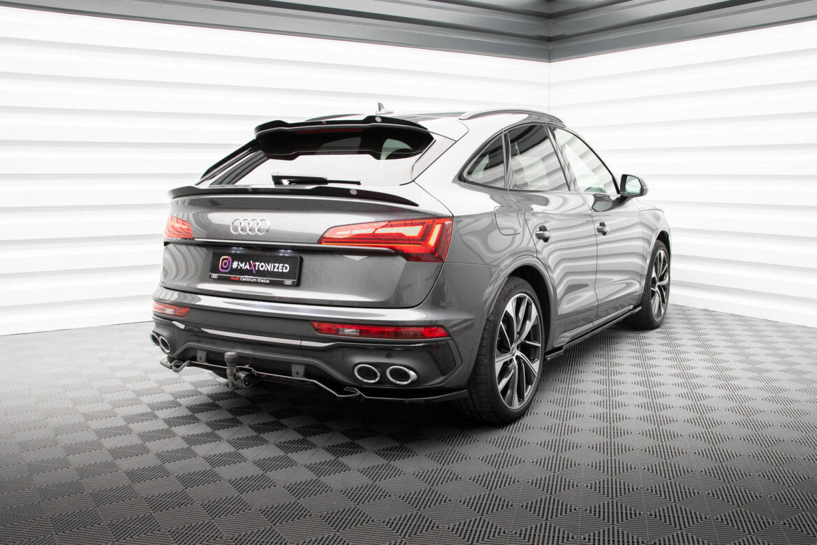 Diffusor Heckansatz passend für Audi SQ5 / Q5 S-Line Sportback Mk2 FL schwarz Hochglanz