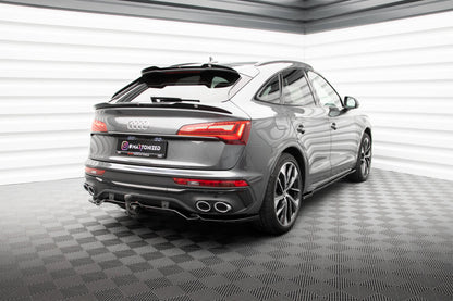 Diffusor Heckansatz passend für Audi SQ5 / Q5 S-Line Sportback Mk2 FL schwarz Hochglanz