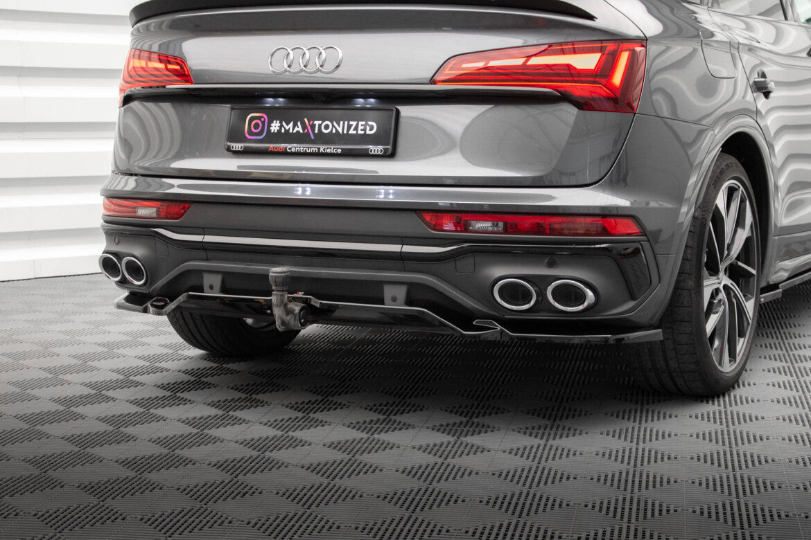Diffusor Heckansatz passend für Audi SQ5 / Q5 S-Line Sportback Mk2 FL schwarz Hochglanz