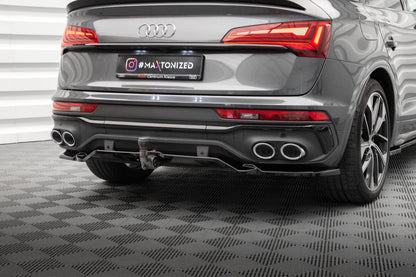 Diffusor Heckansatz passend für Audi SQ5 / Q5 S-Line Sportback Mk2 FL schwarz Hochglanz