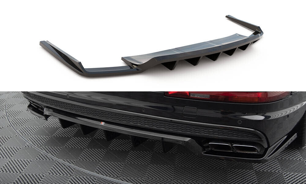Diffusor Heckansatz passend für Audi SQ7 Mk2 schwarz Hochglanz
