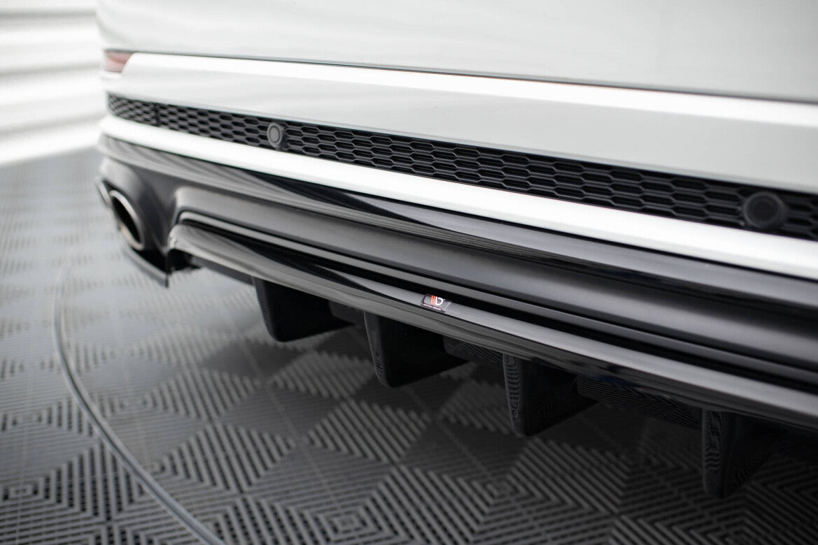 Diffusor Heckansatz passend für Audi SQ8 Mk1 schwarz Hochglanz