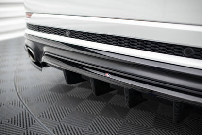 Diffusor Heckansatz passend für Audi SQ8 Mk1 schwarz Hochglanz