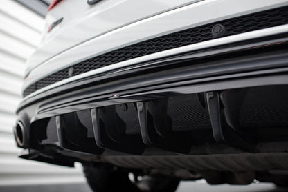 Diffusor Heckansatz passend für Audi SQ8 Mk1 schwarz Hochglanz
