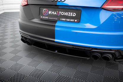 Diffusor Heckansatz passend für Audi TT S 8S FL schwarz Hochglanz