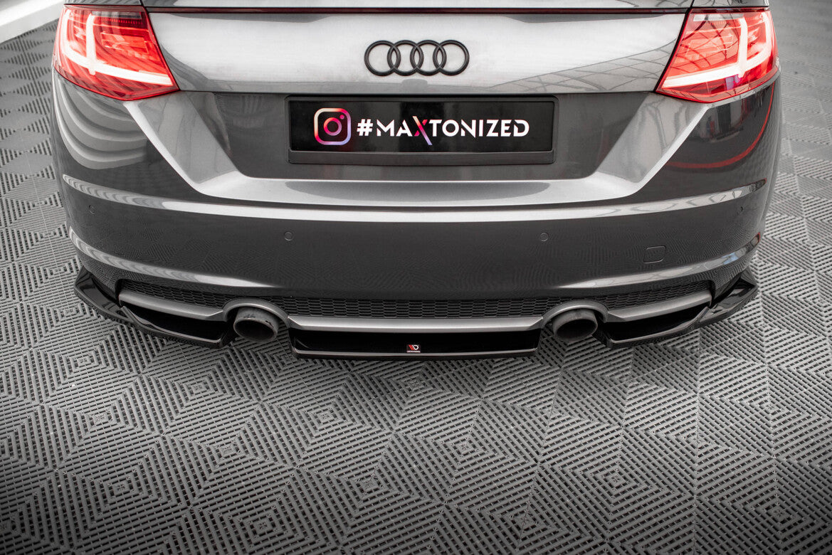Diffusor Heckansatz passend für Audi TT S-Line 8S schwarz Hochglanz