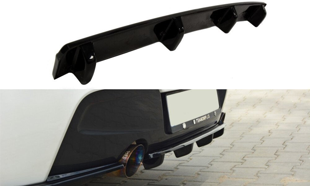 Diffusor Heckansatz passend für BMW 1er F20/F21 M-Power schwarz matt
