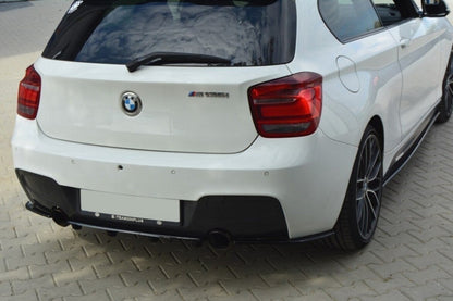 Diffusor Heckansatz passend für BMW 1er F20/F21 M-Power schwarz matt