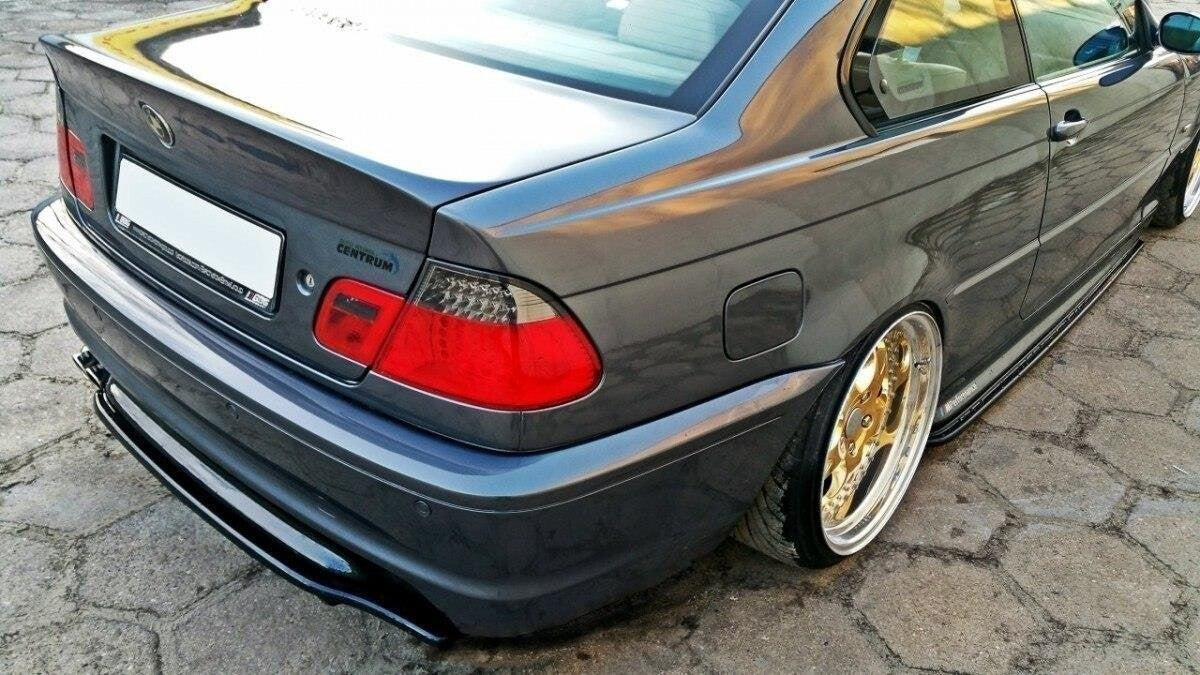 Diffusor Heckansatz passend für BMW 3er E46 M Paket Coupe schwarz Hochglanz
