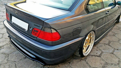 Diffusor Heckansatz passend für BMW 3er E46 M Paket Coupe schwarz Hochglanz