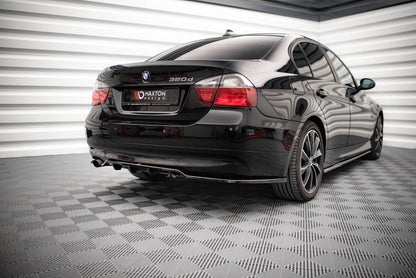 Diffusor Heckansatz passend für BMW 3er Limousine E90 schwarz Hochglanz