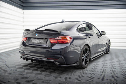 Diffusor Heckansatz passend für BMW 4er Coupe / Gran Coupe / Cabrio M-Paket F32 / F36 / F33 schwarz Hochglanz