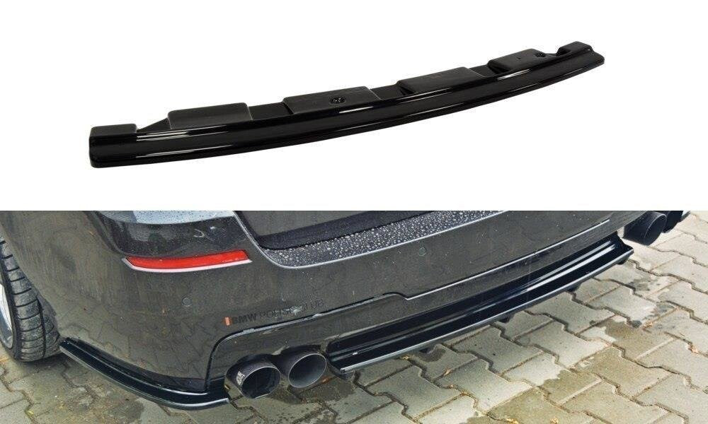 Diffusor Heckansatz passend für BMW 5er M-Paket Limousine/Touring F10/F11 (mit zwei Doppel Endstücken) schwarz Hochglanz