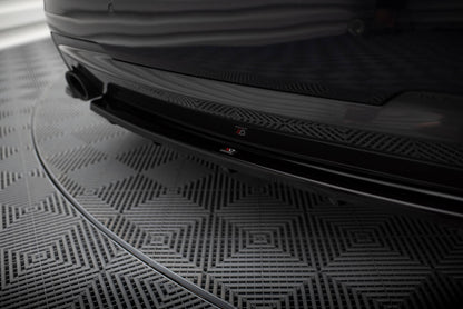 Diffusor Heckansatz passend für BMW 5er M-Paket Limousine/Touring F10/F11 (mit zwei Einzel Endstücken) schwarz Hochglanz