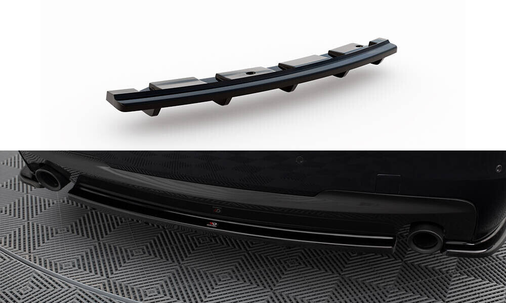 Diffusor Heckansatz passend für BMW 5er M-Paket Limousine/Touring F10/F11 (mit zwei Einzel Endstücken) schwarz Hochglanz
