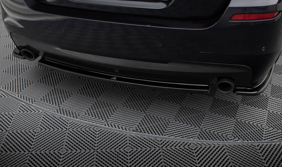 Diffusor Heckansatz passend für BMW 5er M-Paket Limousine/Touring F10/F11 (mit zwei Einzel Endstücken) schwarz Hochglanz