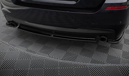 Diffusor Heckansatz passend für BMW 5er M-Paket Limousine/Touring F10/F11 (mit zwei Einzel Endstücken) schwarz Hochglanz