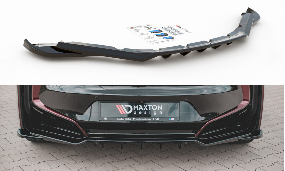 Diffusor Heckansatz passend für BMW i8 schwarz Hochglanz