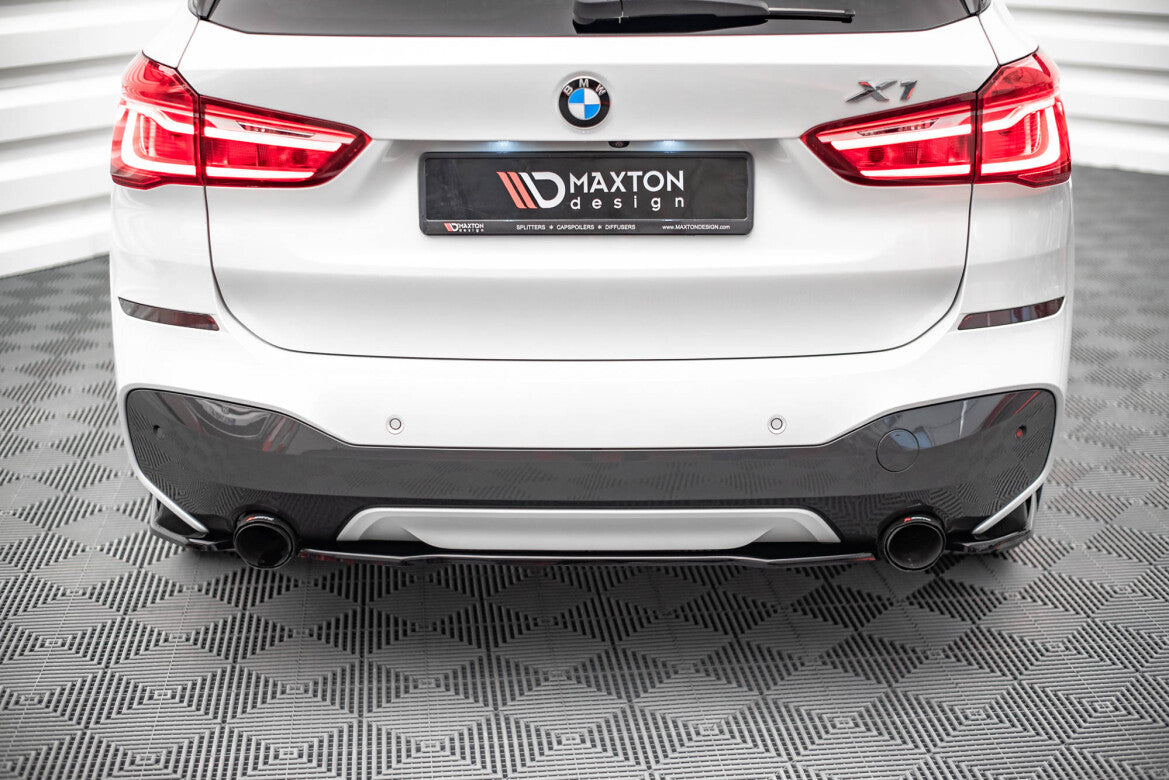 Diffusor Heckansatz passend für BMW X1 M-Paket F48 / F48 FL schwarz Hochglanz