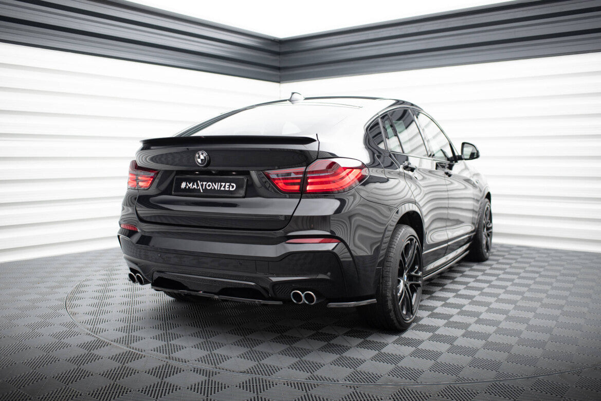 Diffusor Heckansatz passend für BMW X4 M Paket schwarz Hochglanz