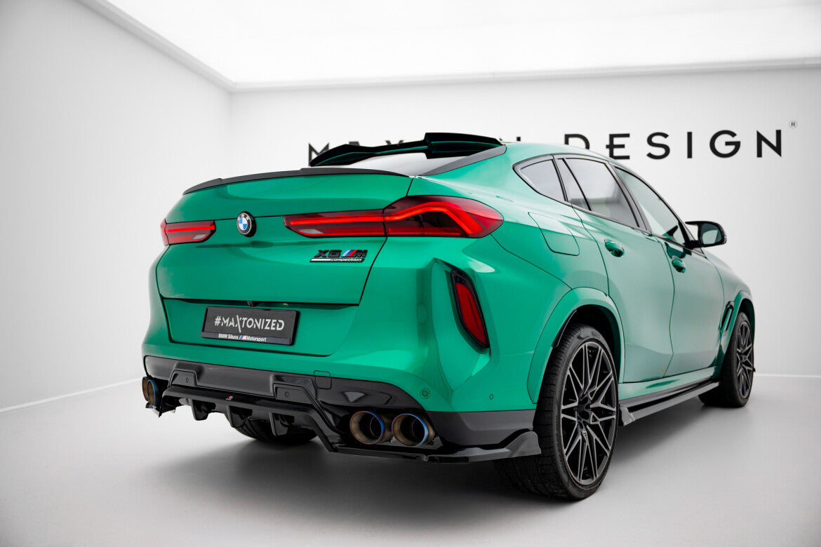Diffusor Heckansatz passend für BMW X6 M F96 FL schwarz Hochglanz