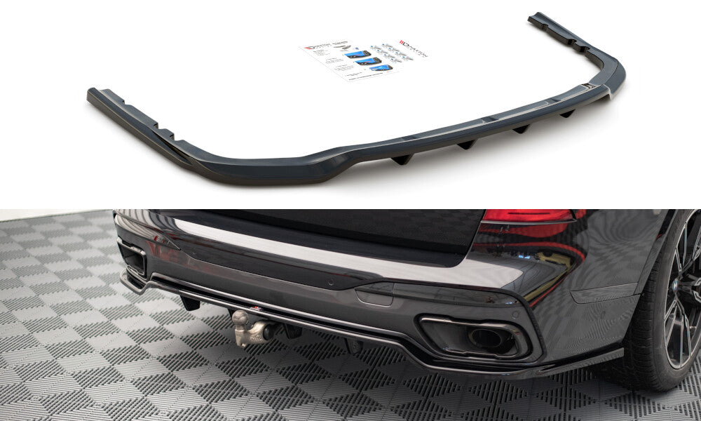 Diffusor Heckansatz passend für BMW X7 M-Paket G07 schwarz Hochglanz