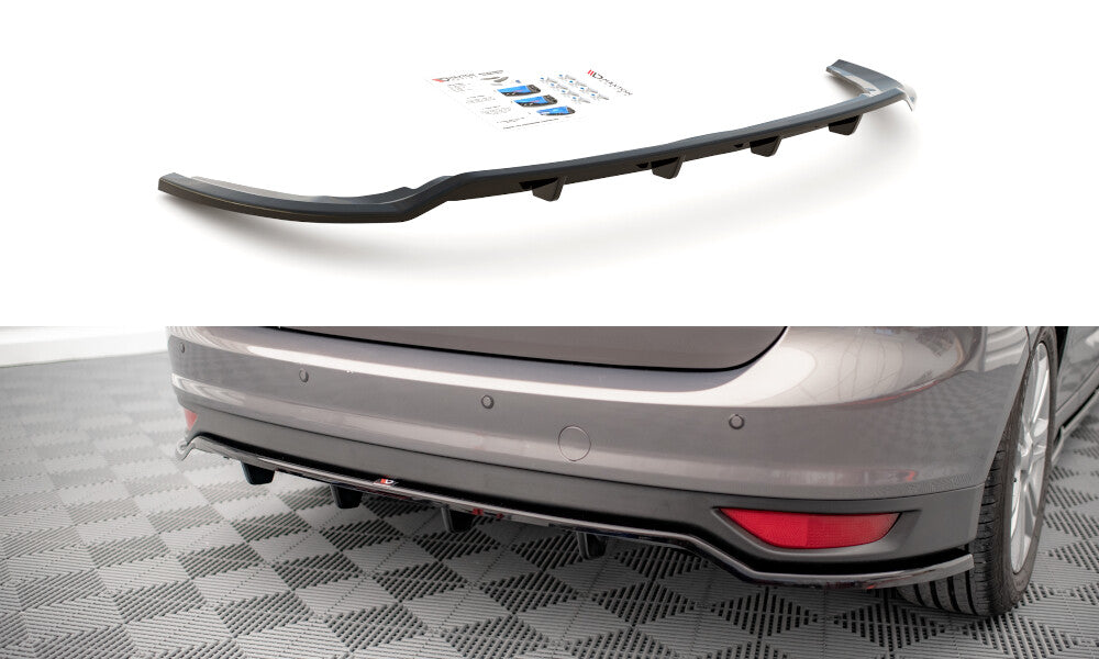 Diffusor Heckansatz passend für Ford C-Max Mk2 schwarz Hochglanz