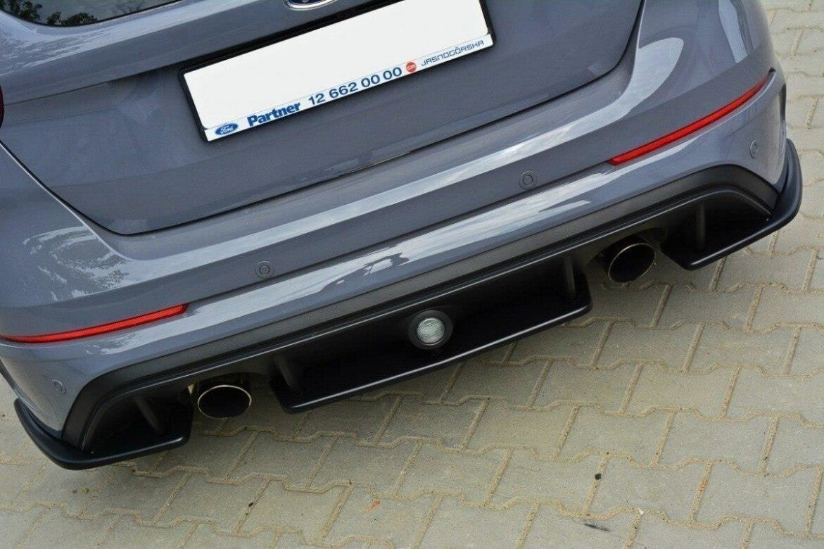 Diffusor Heckansatz passend für Ford Focus RS Mk3 schwarz Hochglanz