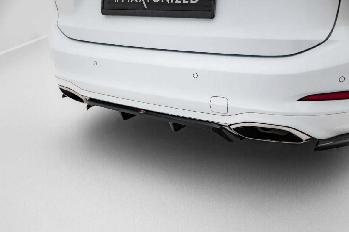 Diffusor Heckansatz passend für Ford Focus Vignale Kombi Mk4 schwarz Hochglanz