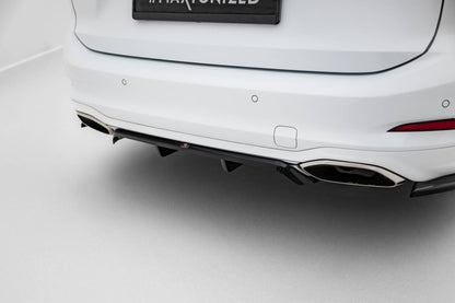 Diffusor Heckansatz passend für Ford Focus Vignale Kombi Mk4 schwarz Hochglanz