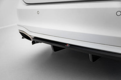 Diffusor Heckansatz passend für Ford Focus Vignale Kombi Mk4 schwarz Hochglanz