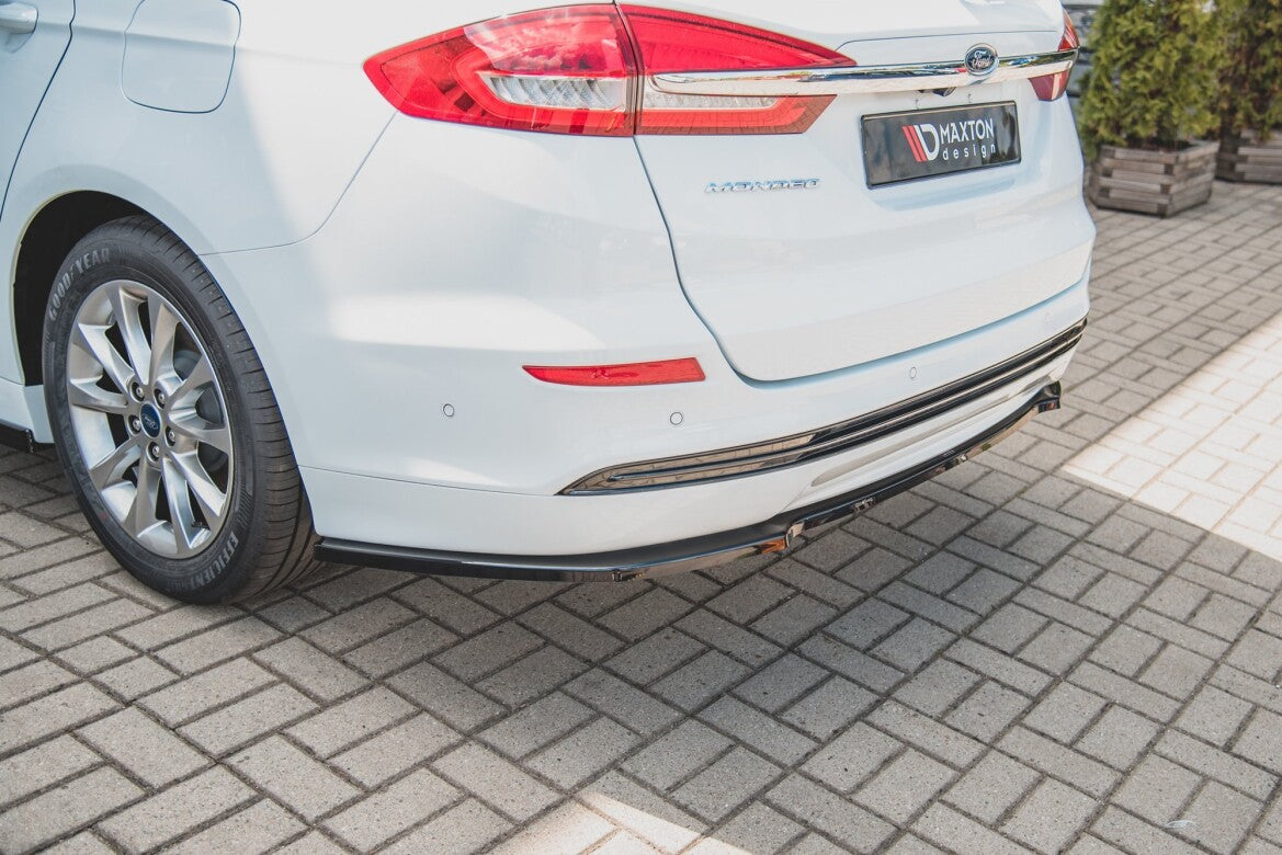 Diffusor Heckansatz passend für Ford Mondeo Kombi Platinium Mk5 FL schwarz Hochglanz