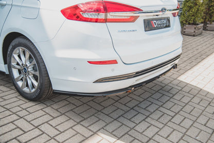 Diffusor Heckansatz passend für Ford Mondeo Kombi Platinium Mk5 FL schwarz Hochglanz