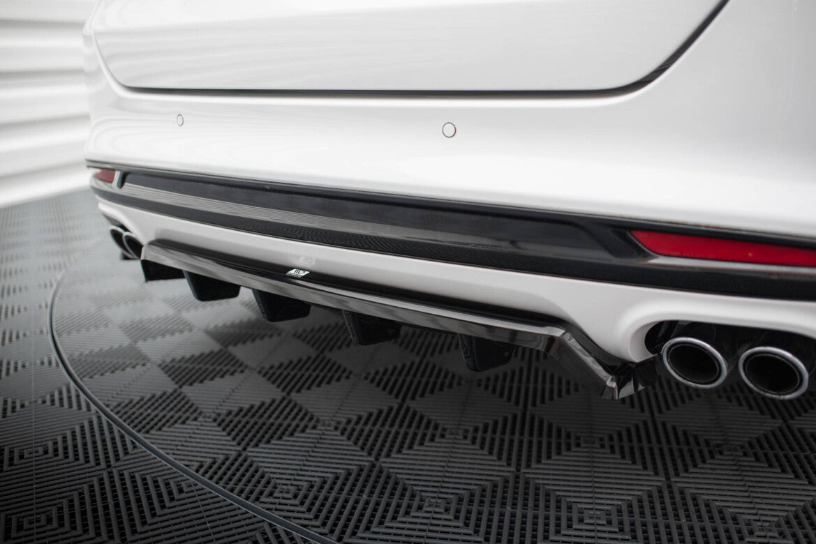 Diffusor Heckansatz passend für Ford Mondeo Sport Mk5 FL / Fusion Sport Mk2 FL schwarz Hochglanz