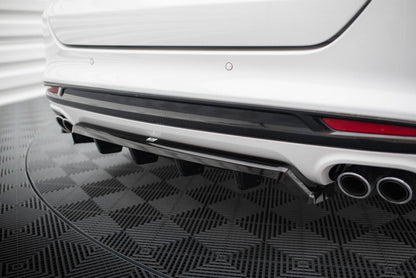 Diffusor Heckansatz passend für Ford Mondeo Sport Mk5 FL / Fusion Sport Mk2 FL schwarz Hochglanz
