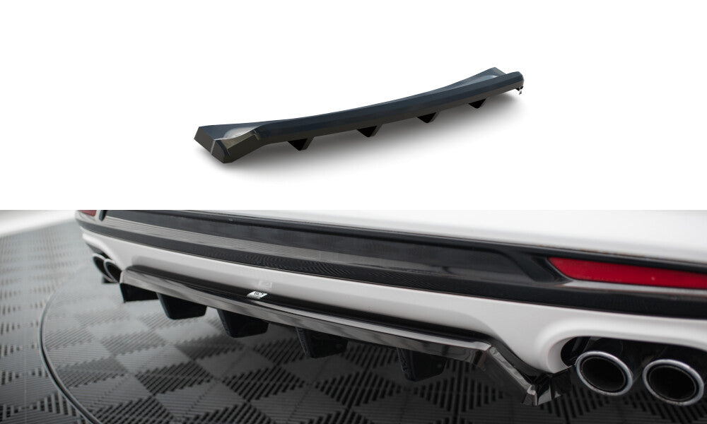 Diffusor Heckansatz passend für Ford Mondeo Sport Mk5 FL / Fusion Sport Mk2 FL schwarz Hochglanz