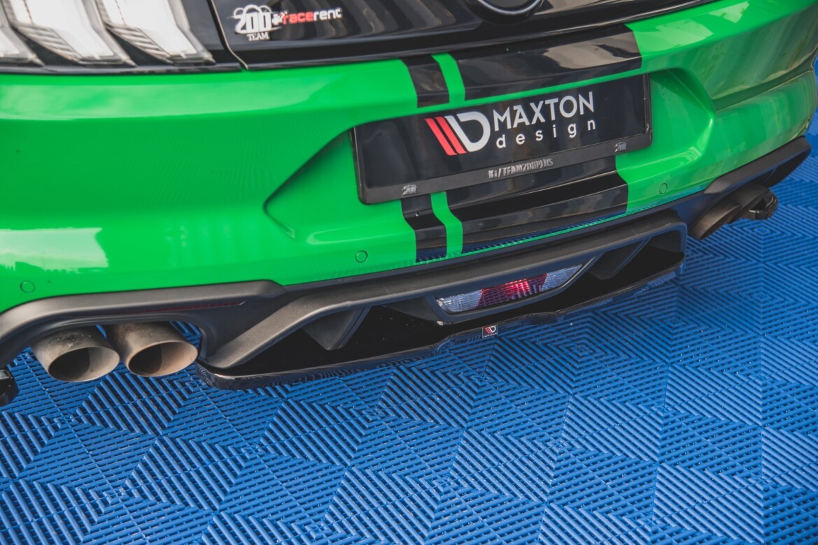 Diffusor Heckansatz passend für Ford Mustang GT Mk6 FL schwarz Hochglanz