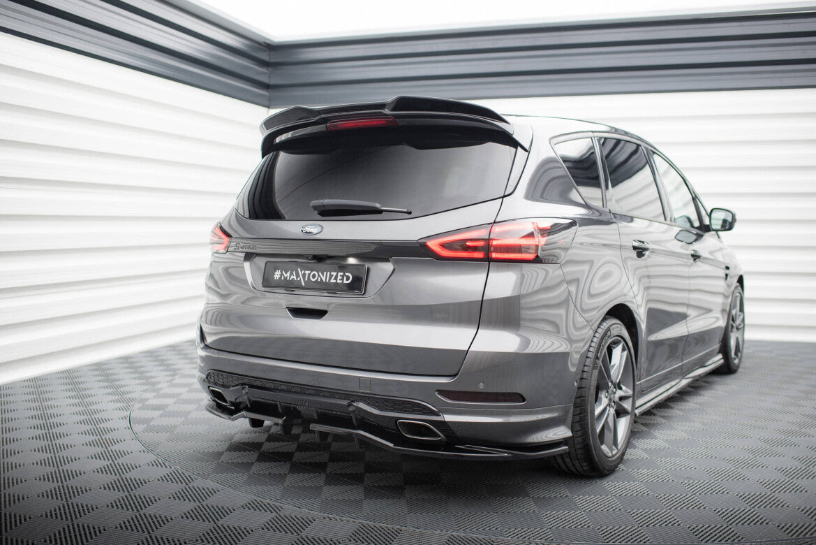 Diffusor Heckansatz passend für Ford S-Max ST-Line Mk2 FL schwarz Hochglanz